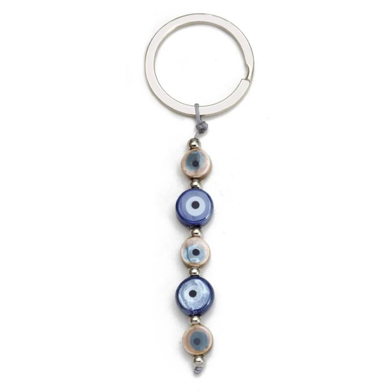 Colorful Heart Evil Eye Keychain Car Keyring Women Men Jewelry