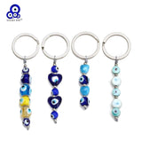 Colorful Heart Evil Eye Keychain Car Keyring Women Men Jewelry