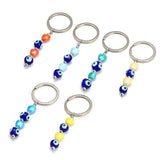 Colorful Heart Evil Eye Keychain Car Keyring Women Men Jewelry