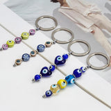 Colorful Heart Evil Eye Keychain Car Keyring Women Men Jewelry