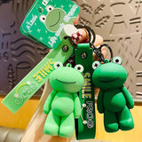 Smiling Face Frog Keychain Creative Animal Doll Bag Pendant