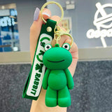 Smiling Face Frog Keychain Creative Animal Doll Bag Pendant