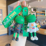 Smiling Face Frog Keychain Creative Animal Doll Bag Pendant