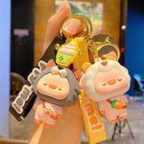 Cute Pig Doll Key Chains Cartoon Animal Charm Key Ring Couple Bag Car Pendant