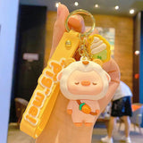 Cute Pig Doll Key Chains Cartoon Animal Charm Key Ring Couple Bag Car Pendant