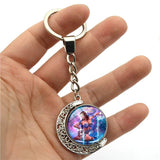 Luminous Zodiac Sign Keychain Charms Glow In The Dark Constellation Key Ring