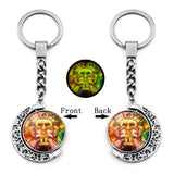 Luminous Zodiac Sign Keychain Charms Glow In The Dark Constellation Key Ring