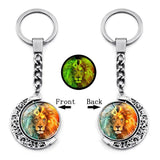 Luminous Zodiac Sign Keychain Charms Glow In The Dark Constellation Key Ring
