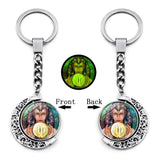 Luminous Zodiac Sign Keychain Charms Glow In The Dark Constellation Key Ring