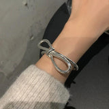 Summer Silver Bow Bracelet For Women INS Creative Birthday Party Fine Jewelry