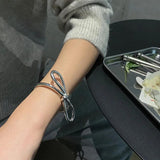 Summer Silver Bow Bracelet For Women INS Creative Birthday Party Fine Jewelry