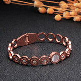 Stainless Steel CZ Cuff Bracelet Bangle Shell Crystal Wristband Female Jewelry