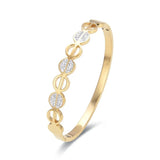 Rose Golden Hollow Crystal Bracelet Cuff Bangle