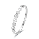 Rose Golden Hollow Crystal Bracelet Cuff Bangle