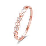 Rose Golden Hollow Crystal Bracelet Cuff Bangle