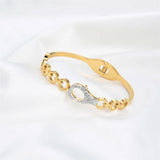 Stainless Steel Plating Cuff Symbol Bangles For Women Bangle Bracelet
