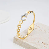 Stainless Steel Plating Cuff Symbol Bangles For Women Bangle Bracelet