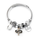 LOVE Letter Bracelets Femme Crystal Stainless Steel Jewelry