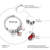 LOVE Letter Bracelets Femme Crystal Stainless Steel Jewelry