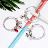 LOVE Letter Bracelets Femme Crystal Stainless Steel Jewelry