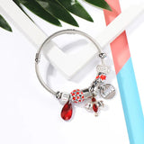 LOVE Letter Bracelets Femme Crystal Stainless Steel Jewelry