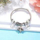 LOVE Letter Bracelets Femme Crystal Stainless Steel Jewelry