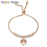 WinkinWinsin P Series Hand Chain Rose Plated Women Titanium Bracelet