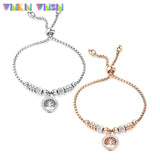 WinkinWinsin P Series Hand Chain Rose Plated Women Titanium Bracelet