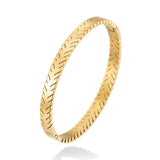 Unique Leaf Circle Bracelet 18K Stainless Steel Jewelry