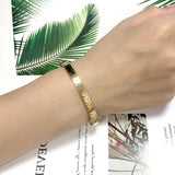 Unique Leaf Circle Bracelet 18K Stainless Steel Jewelry