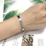 Unique Leaf Circle Bracelet 18K Stainless Steel Jewelry