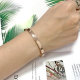 Unique Leaf Circle Bracelet 18K Stainless Steel Jewelry