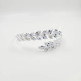 Leaf Bangle Bracelet Wedding Accessories Crystal Jewelry Gift