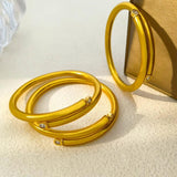 Bilandi Women's Bangle Bracelet High Plastic Tube Inner Silicone Bracelet