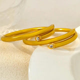 Bilandi Women's Bangle Bracelet High Plastic Tube Inner Silicone Bracelet