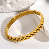Thick Chunky Stainless Steel Bracelet for Women