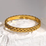 Thick Chunky Stainless Steel Bracelet for Women