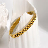 Thick Chunky Stainless Steel Bracelet for Women