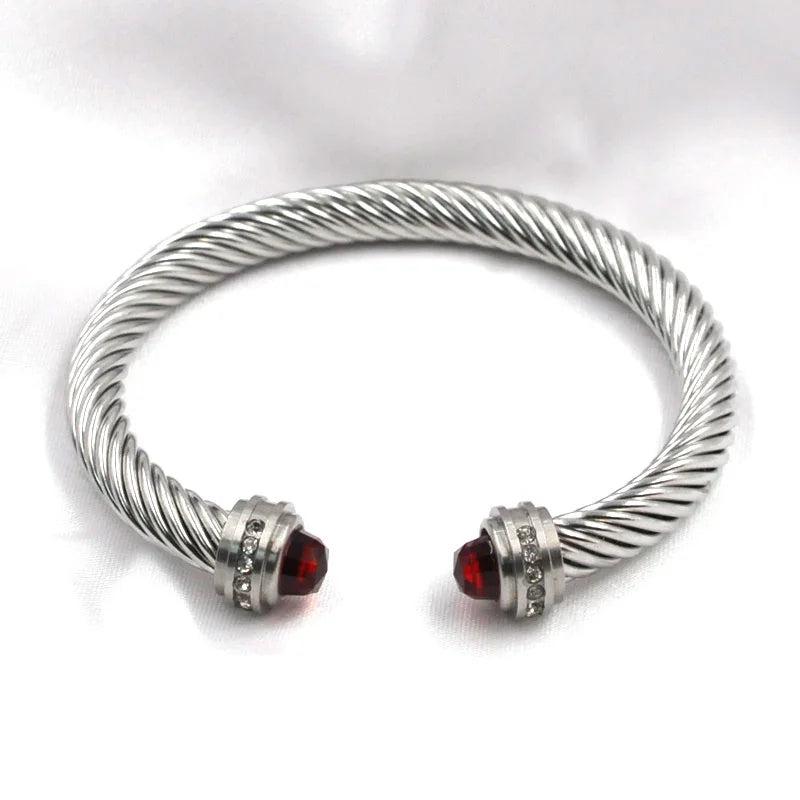 Colorful Zircon Braided Bracelet 7MM for Women