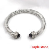Colorful Zircon Braided Bracelet 7MM for Women