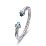 Colorful Zircon Braided Bracelet 7MM for Women