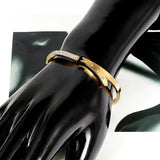 Rivet Bangles Bracelets Steel Lock Crystals Punk Jewelry