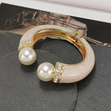European and American Pearl Bracelet Cuff Bangle Charm Jewelry
