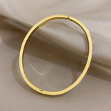 Rhombic Zircon Stainless Steel Bangles Bracelets for Women