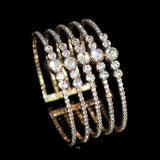 Exaggerated Crystal Wide Bracelet for Women