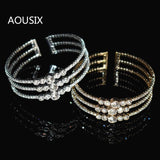 Exaggerated Crystal Wide Bracelet for Women