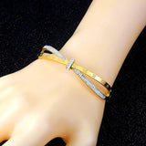 Roman Letter Bracelet with Stones Full Crystals Charms