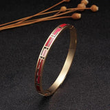 Enamel Stainless Steel Wedding Party Cuff Bangles