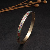 Enamel Stainless Steel Wedding Party Cuff Bangles