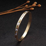 Enamel Stainless Steel Wedding Party Cuff Bangles